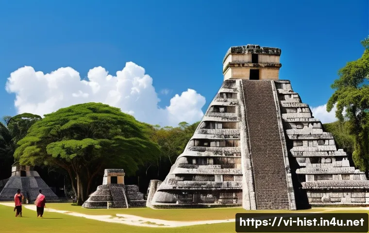 마야 아즈텍 잉카 문명 비교 - **Prompt for Maya Civilization:**
    "A majestic panoramic view of an ancient Mayan city, deep with...